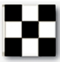 3x3' nylon black/white checkered flag