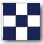 3x3' nylon blue/white checkered flag