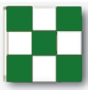 3x3' nylon green/white checkered flag