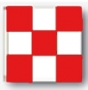 3x3' nylon red/white checkered flag